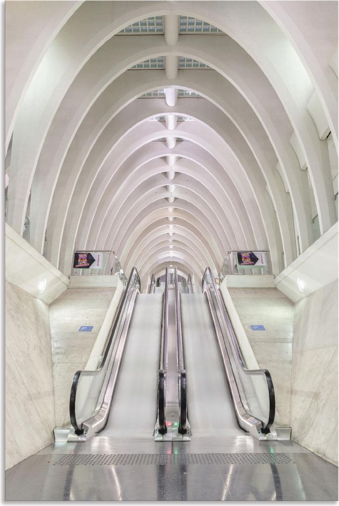 ARTland Wandbild Alu für Innen & Outdoor Die Rolltreppe Größe: 40x60 cm