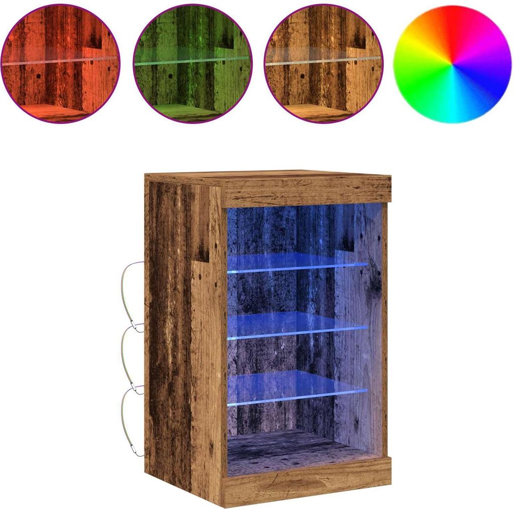 LED-Sideboard Altholz 41 x 37 x 67 cm Holzwerkstoff