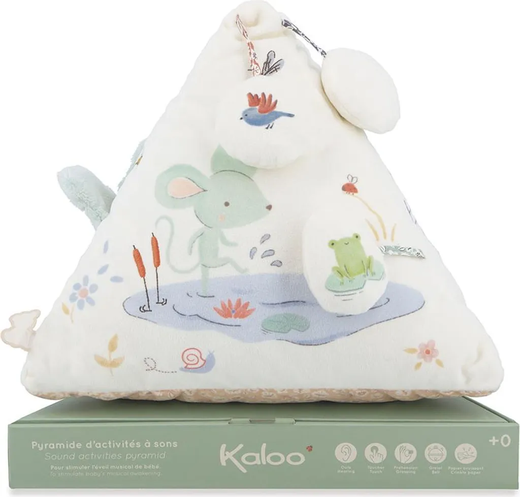 Jouet d'éveil premier âge - Pyramide sonore souple Kaloo multicolore - 7