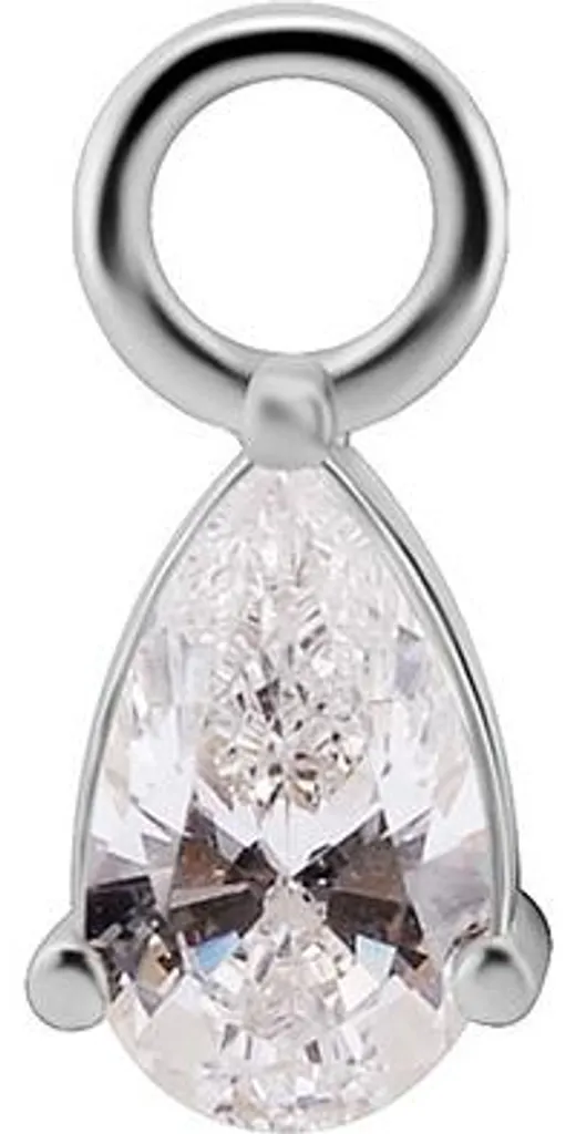 Pendentif Charm Argent et Zirconia D-052 en CoCr NF pour Bijoux Femme