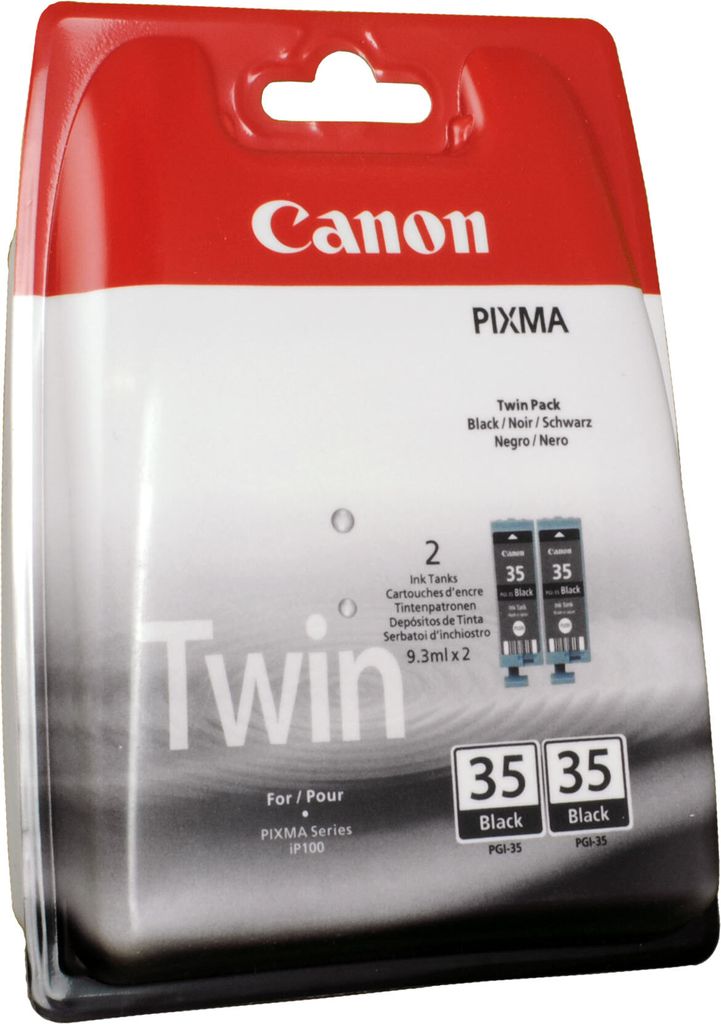 Canon PGI-35 BK Twin Pack, Schwarz, 2 Stück(e), 382 Seiten, Produktbild 
