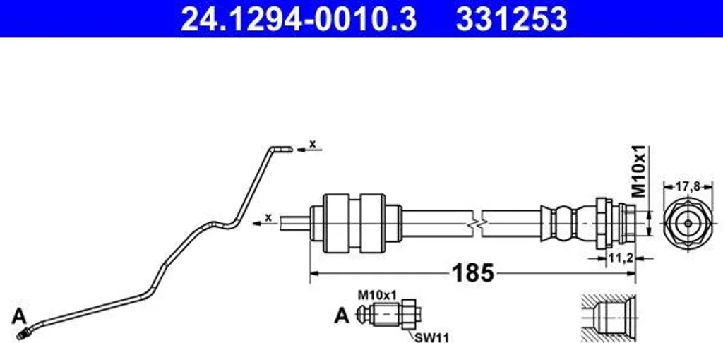 Dites adieu à la pédale molle : Flexible ATE 24.1294-0010.3 pour Mondeo 1460253