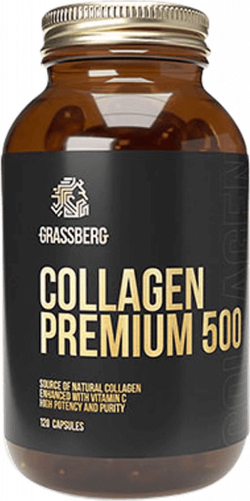 Grassberg Collagen Premium 500 (120 Caps) Unflavoured - Produktbild 