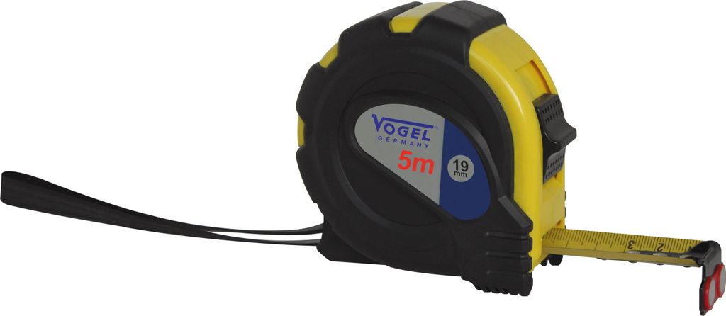 Vogel Germany Taschen-Bandmaß Messlänge 5 m 19 mm Querschnitt mit Magnet