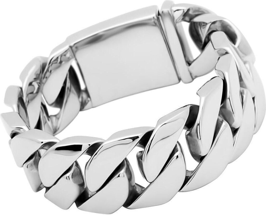 Massives Armband silber aus Edelstahl B5167
