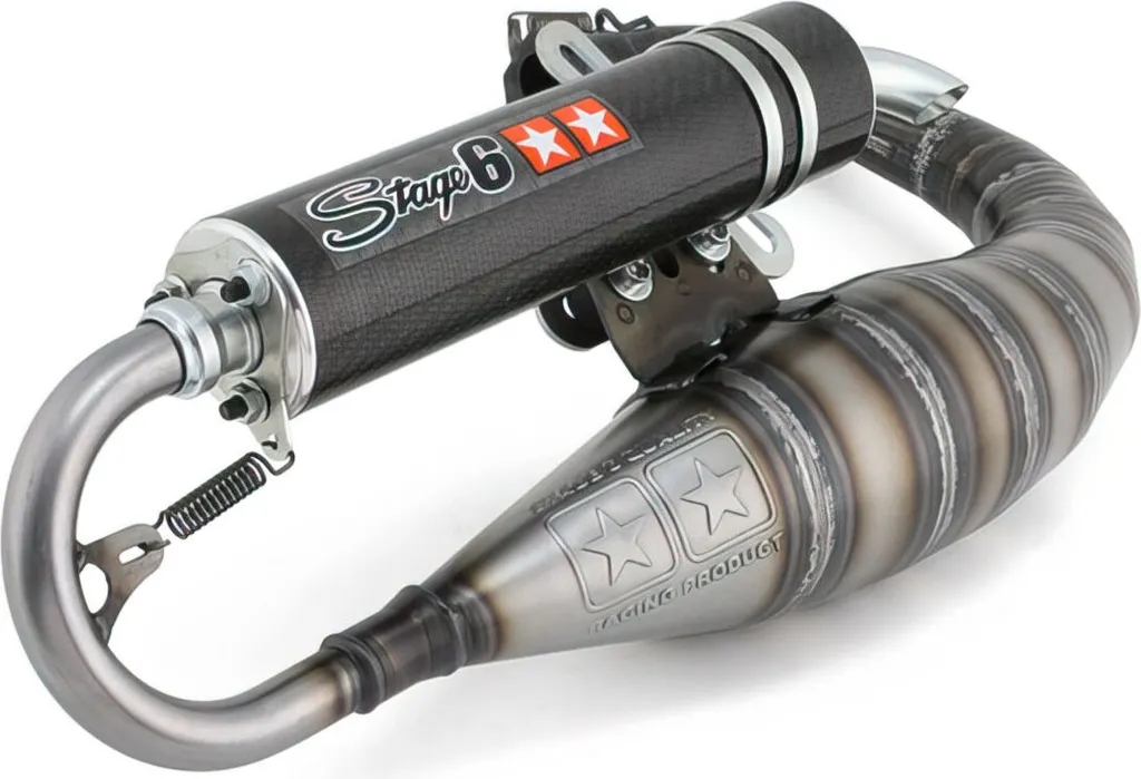 Échappement Stage6 R1400 Race Mk2 Carbon pour moteur Minarelli Vertical