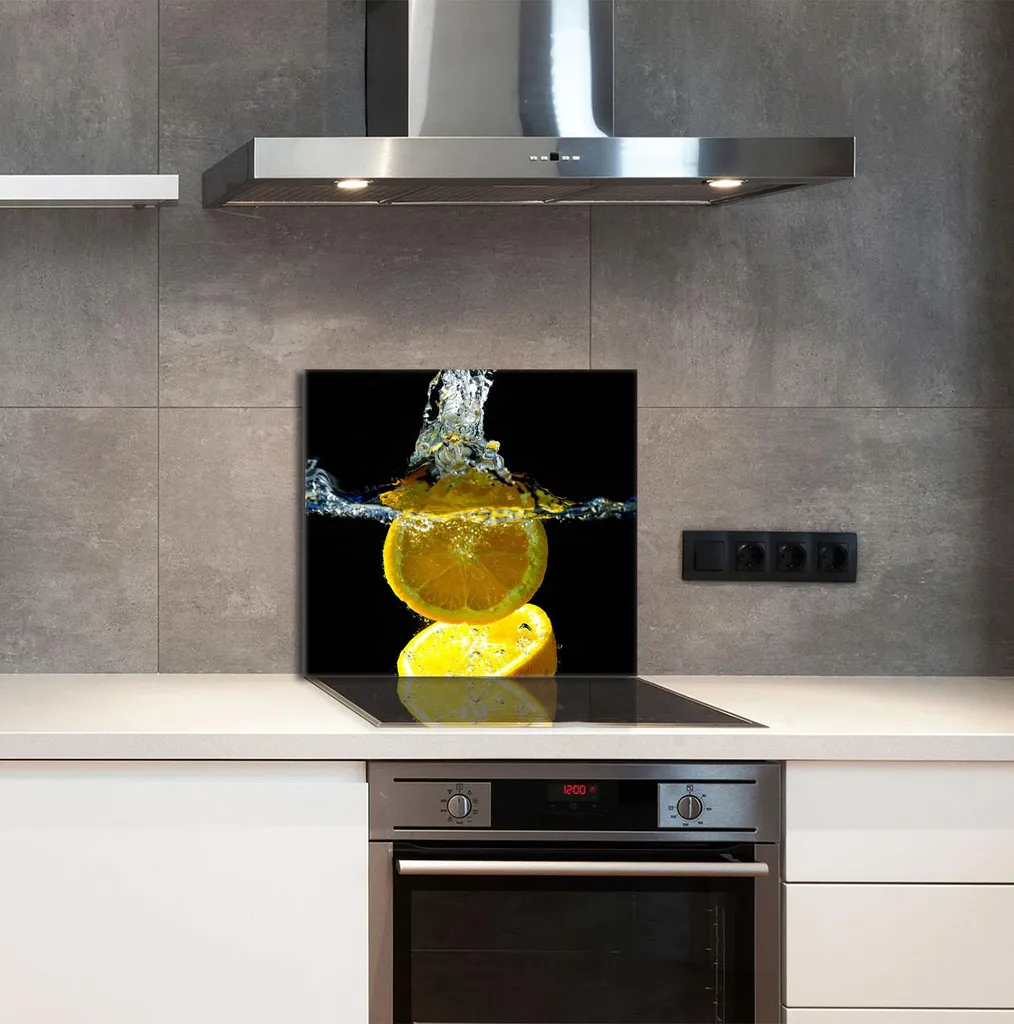 Protezione Vetro Cucina 65x60 Limone: Vetro Temperato Antigraffio - 3