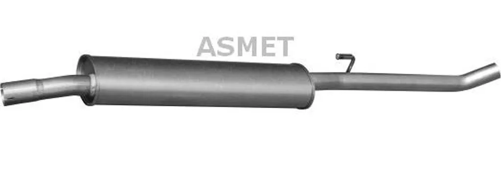 Silencieux central robuste ASMET 9100 OE 1717Q5 en acier renforcé