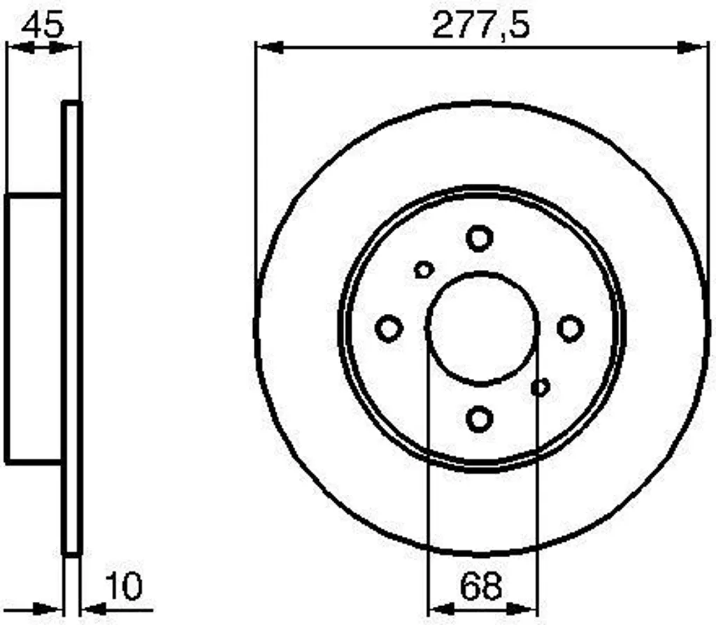 Disque de frein Bosch 0986479105 robuste pour Primera P11 278mm