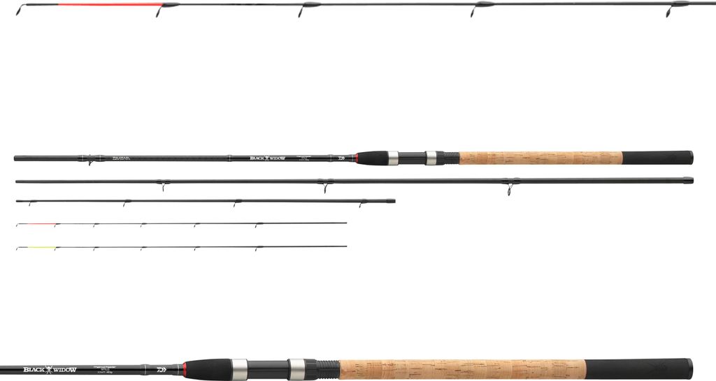 DAIWA Black Widow Feeder, 3,6m, 11,81ft, 0-120g, 5 Teile, Produktbild 