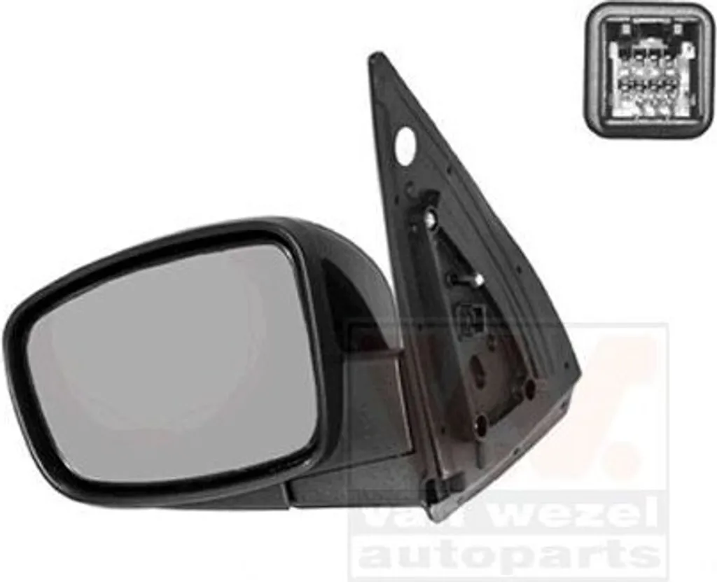 Rétroviseur manuel gauche noir pour Hyundai i10 PA - Van Wezel (8208805)