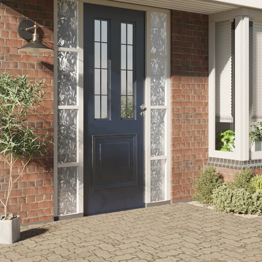 Möbel Fensterfolien 2 Stk. Matt Blumenmuster PVC - Fensterfolien 3208979