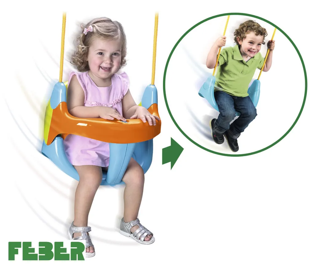 Balançoire d'évolution Feber Bleu One Size - Siège Bébé de Qualité - 5