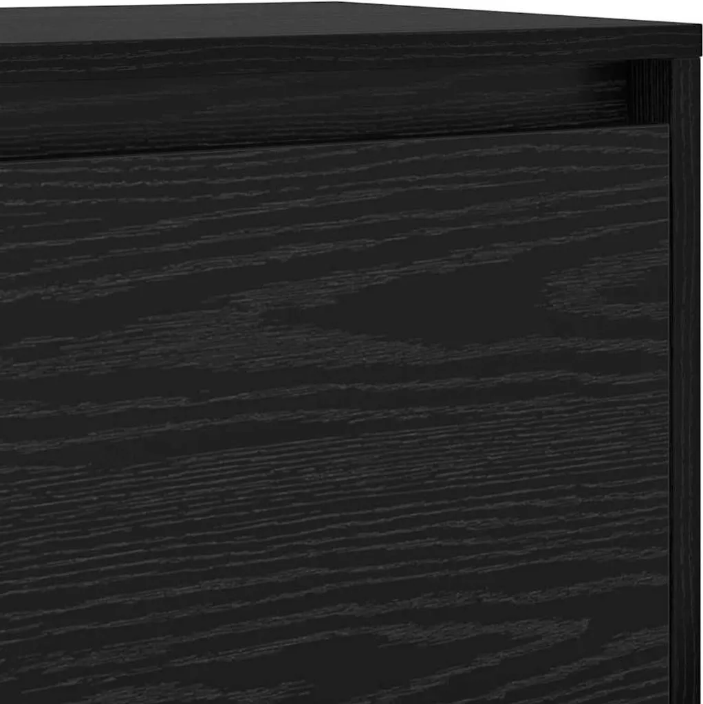 Maison Exclusive - Mobile TV da parete effetto rovere nero 90 x 35 x 40 cm - 9