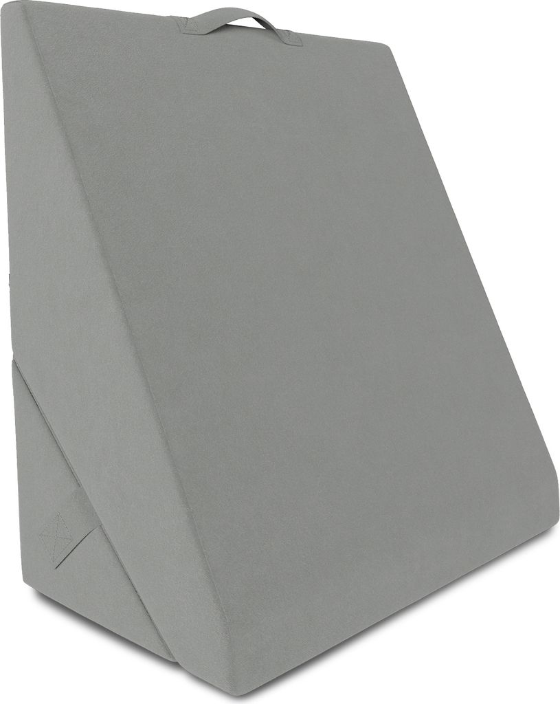 ELONEO Multifunktions-Keilkissen Rückenkissen Kniestütze Beinablage Venenkissen für Couch und Sofa, Lesekissen, Größe B55 x H56 x L30,5 cm, gr...