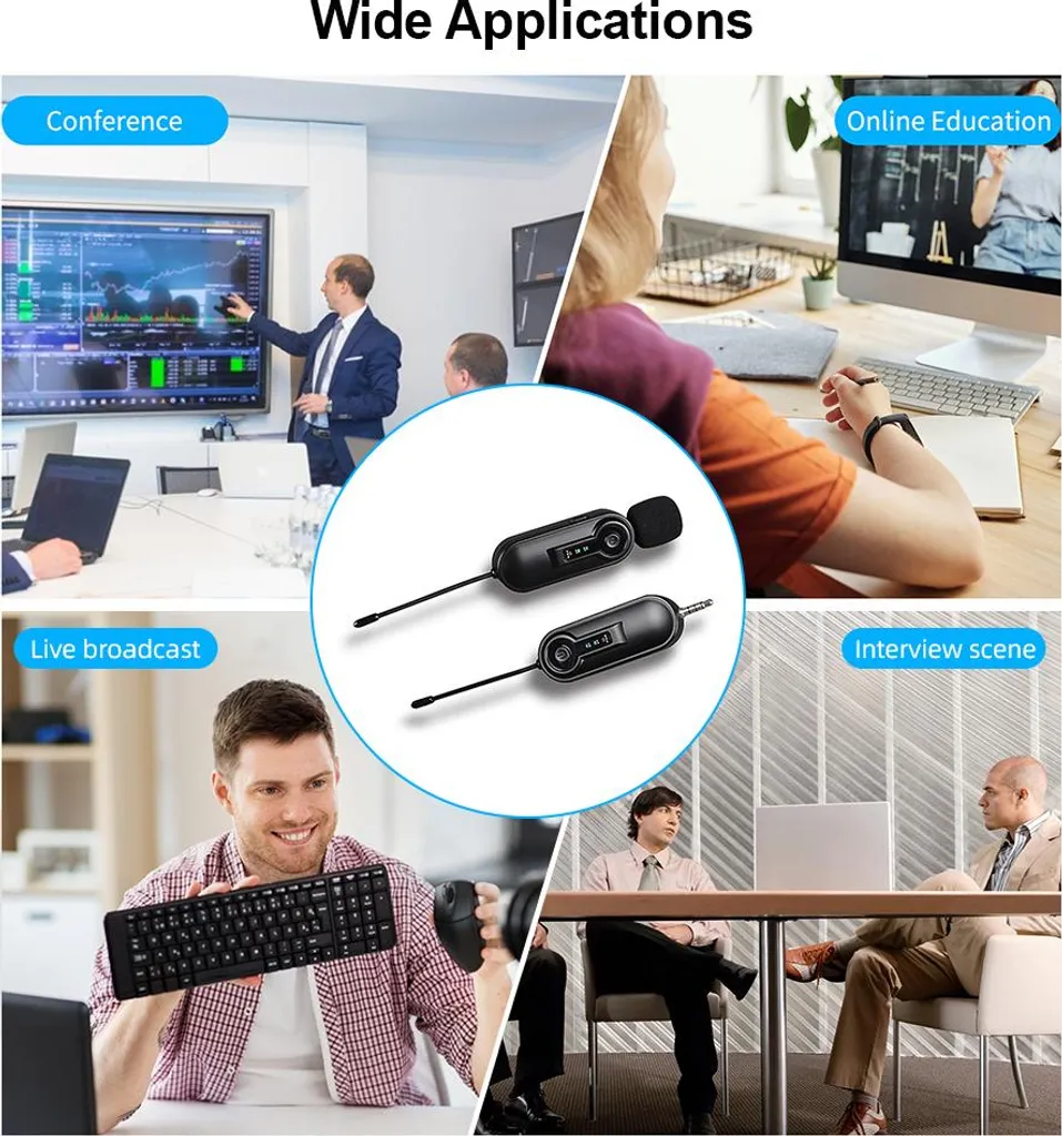 Microphone Sans Fil pour Interview et Vlog sur Smartphone et Tablette - 7