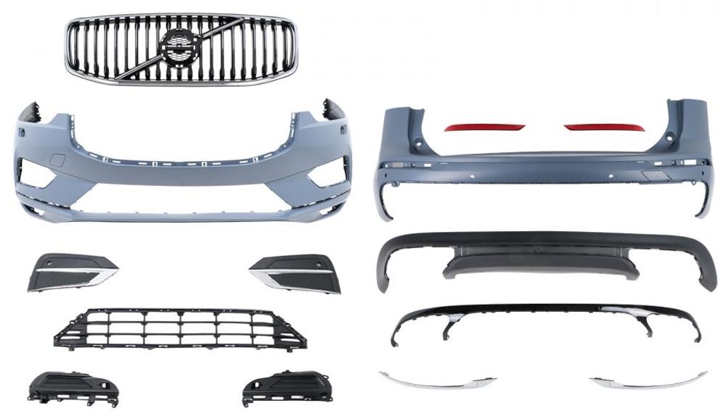 Bodykit Karosserie-Kit für Volvo XC60 2018–2025 R-Design Stoßstange Kühlergrill Luftdiffusor.
