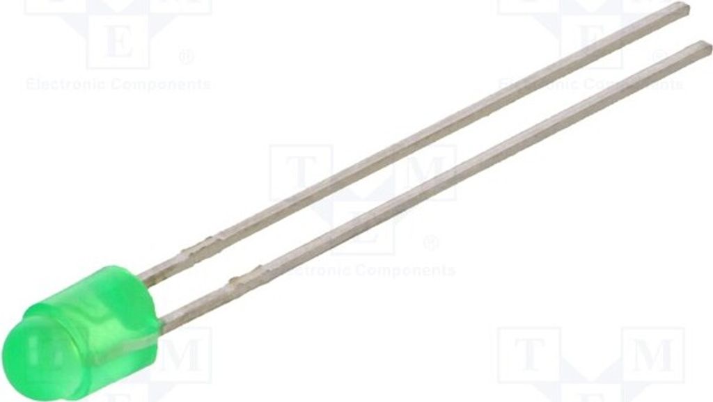 5x LED 50° 110÷520mcd 3mm grün LTL17KGH5D LED Dioden THT 3mm