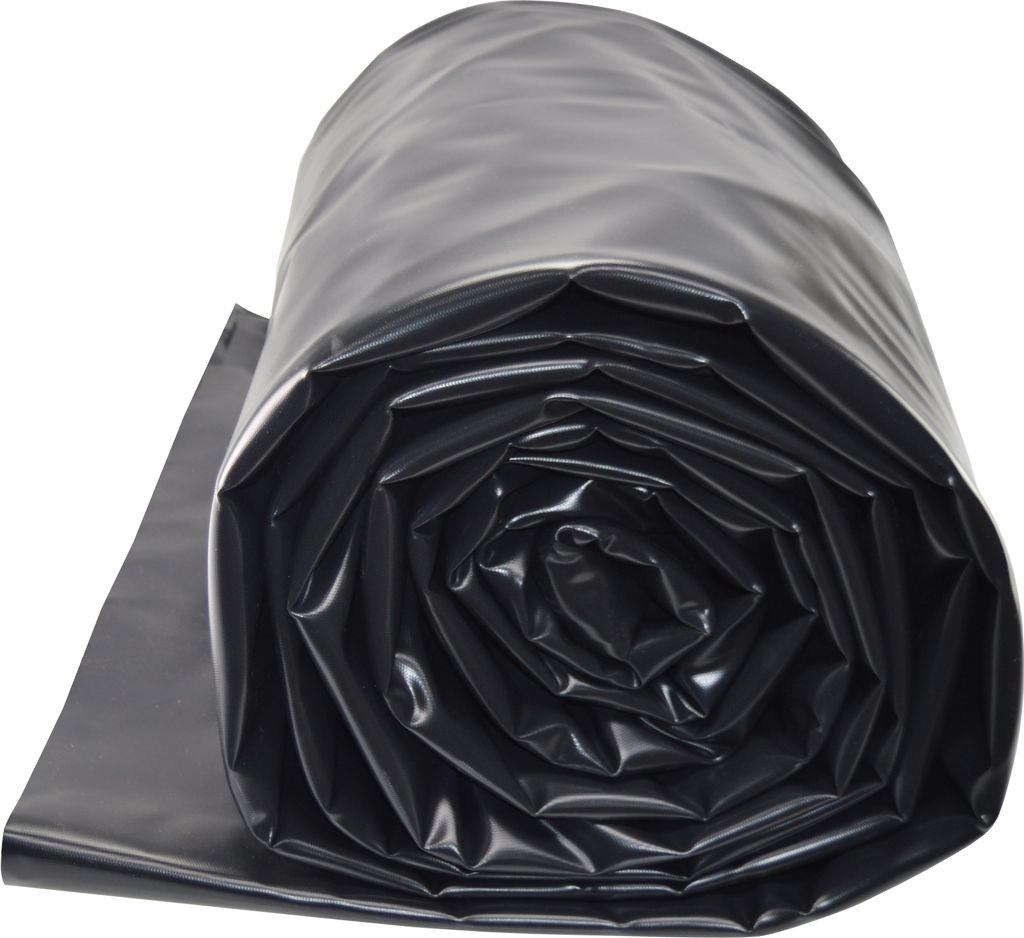 Teichfolie PVC 0,5mm schwarz in  6m x  8m mit Vlies 500g/qm 