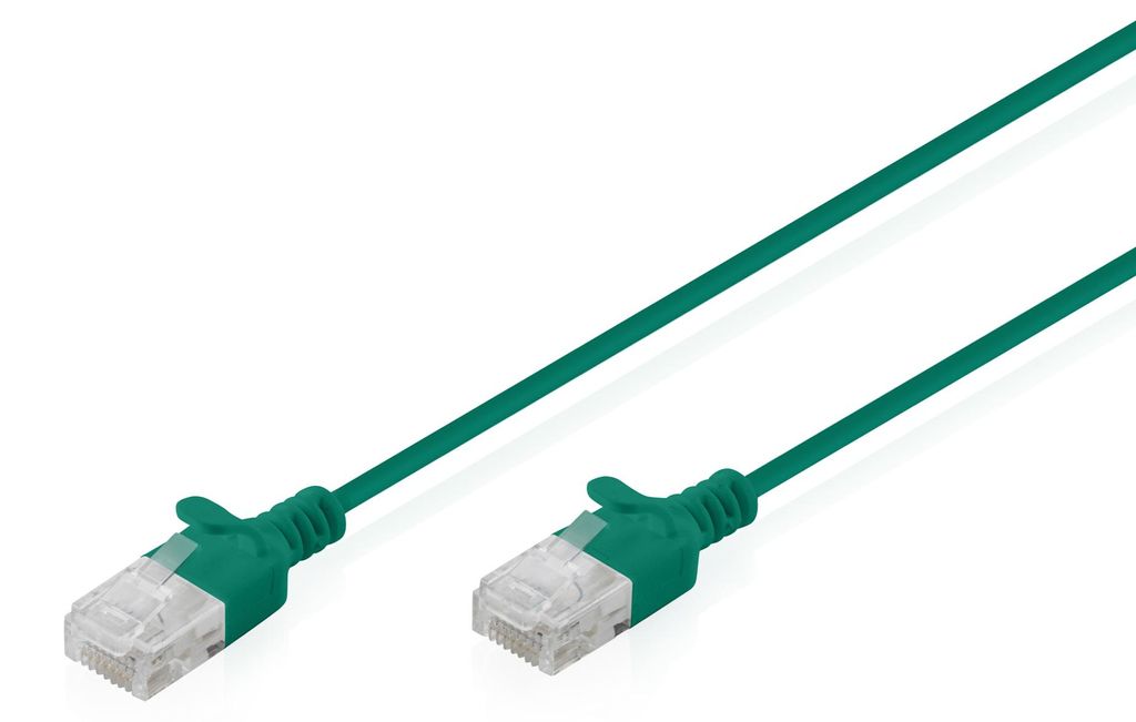 Digitus CAT 6 U-UTP Slim Patchkabel, 1 m, Grün, 1 m, Cat6, U/UTP (UTP), RJ-45, RJ-45, Grün