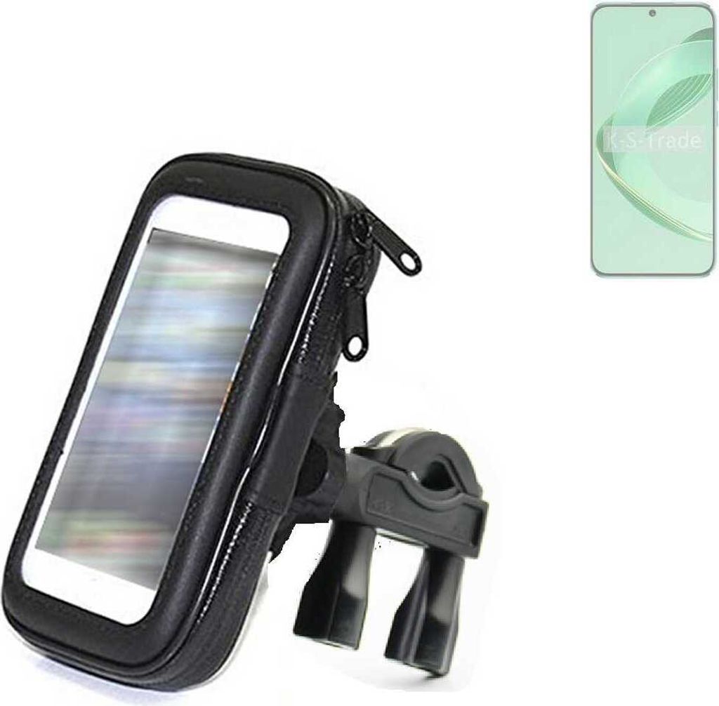 K-S-Trade Fahrrad-Halterung kompatibel mit Huawei nova 11 Handy-Halterung Halter Lenkstange Fahrradhalterung Motorrad Bike Mount Wasserabweisend