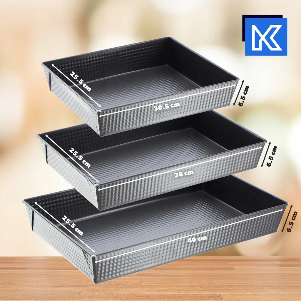 Teglia da forno KADAX Teglia per torte XXL set di 3 teglie per torte - 3