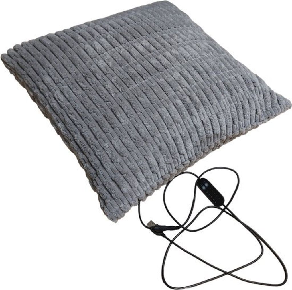 Zoem - Elektrisches Heizkissen - 42x42cm - Grau - USB-Anschluss - 5 Einstellungen - Auch für Gartenset