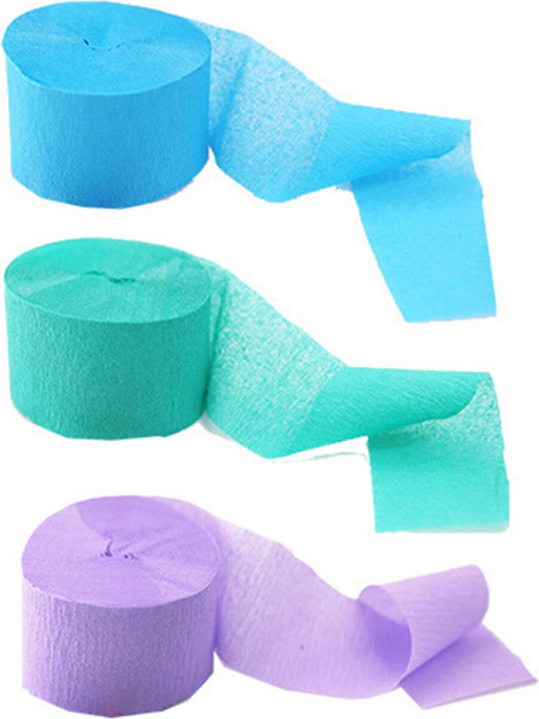 3 Roll Crepe Paper Cutter Crepe Paper Streamers Hintergrund Nachbildung für Hochzeit-I