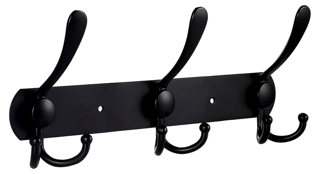 Kleiderhaken Hakenleiste, Garderobenhaken aus rostfreiem Edelstahl, Handtuchhaken, Wandhaken, Garderobenleiste im Vintage-Stil, Jackenhalter für d...