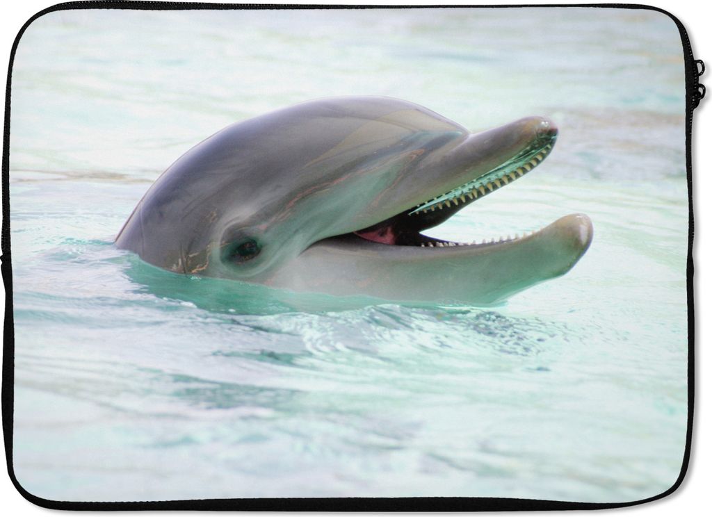MuchoWow Laptop Hülle 13 Zoll Delfin - Wasser - Meer Laptoptasche - Laptophülle - Sleeve - Rundumschutz