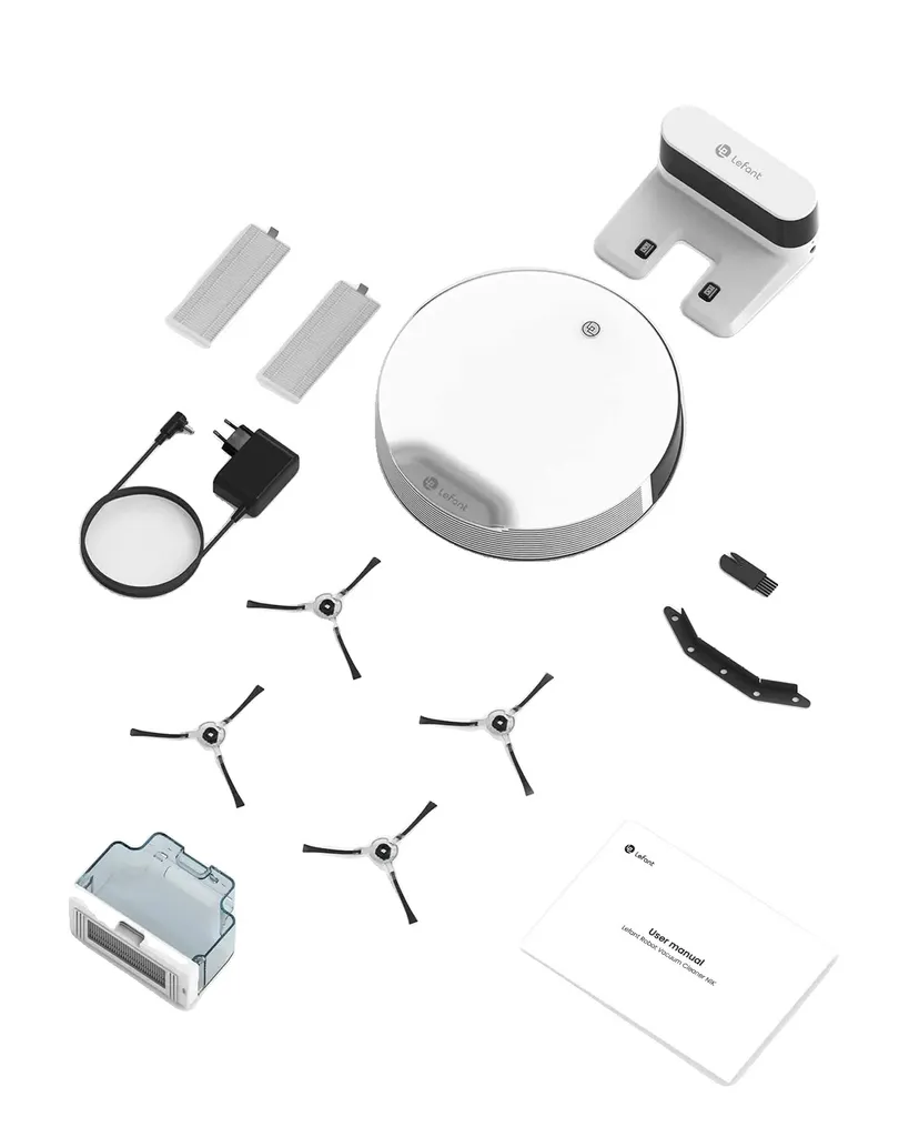 Lefant N1 Robot Aspirateur 4500Pa N1-Blanc avec Bac à Poussière 560ml
