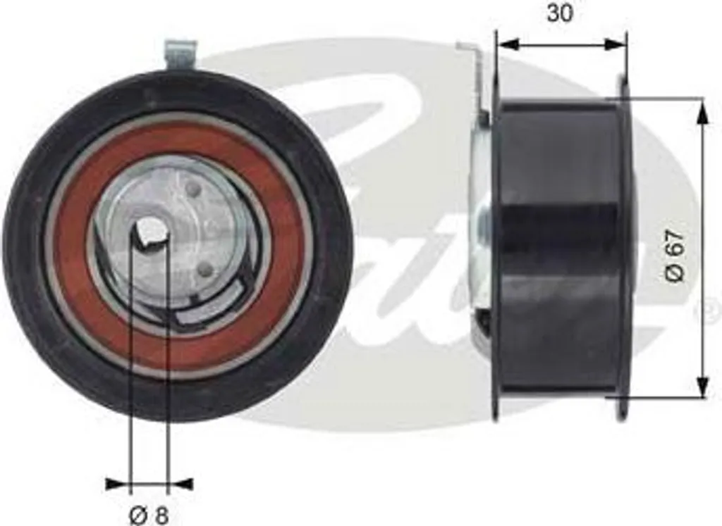 Galet Tendeur GATES T43069 Robuste pour VW Transporter IV et Sharan