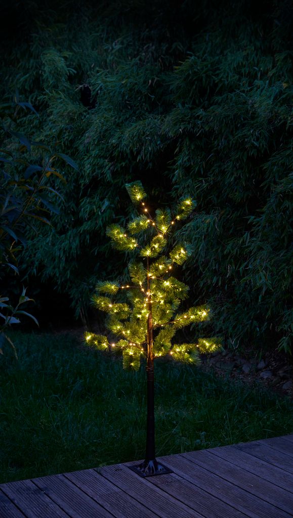 Northpoint LED Baum Tannenbaum Nadelbaum Braun 3,6W 150 LEDs 150cm hoch