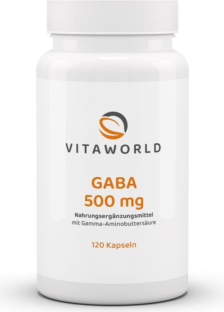 Vitaworld Gaba 500 mg | 120 Kapseln | 500 mg GABA pro Produktbild 