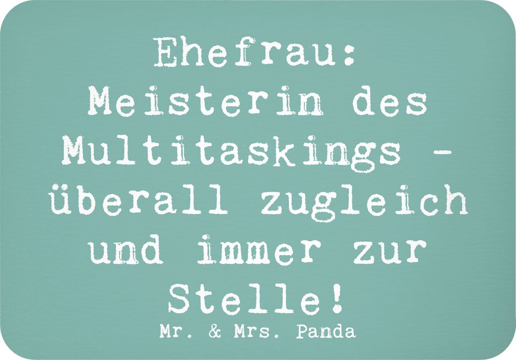 Mr. & Mrs. Panda magnet Spruch Ehefrau Meisterin - Meeresbrise - Geschenk, Pinnwandmagnet, Kühlschrankmagnet, Organisation, whiteboardmagnet, Humo...