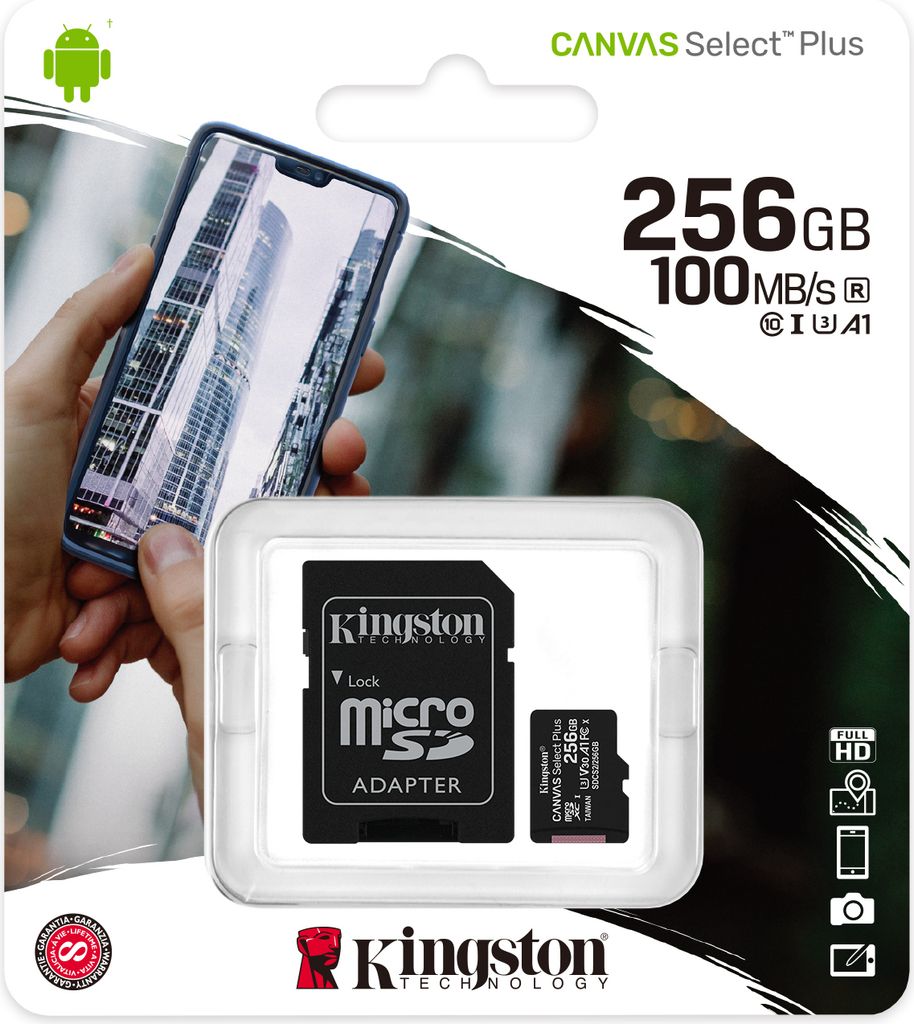 Kingston micSDXC Canvas Select Plus 100R + SD Adapter, Produktbild 2