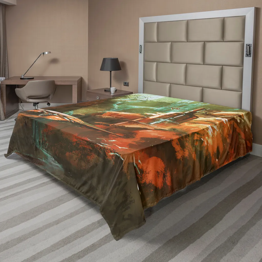 Lenzuolo Sopra Fantasy ABAKUHAUS 260x228 cm - Design Astronave e Cascata