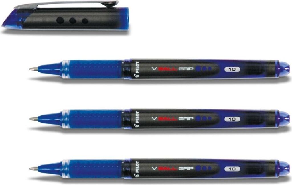 Pilot V Ball Grip 10 blau - 3er-Set