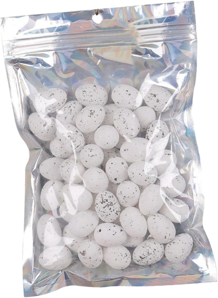 50 Stück Ostereier aus Schaumstoff, künstliche Eier, Korbfüller, Ornamente, Mikrospielzeug für Zuhause, Garten, Dekoration, Nest-Dekoration(B)