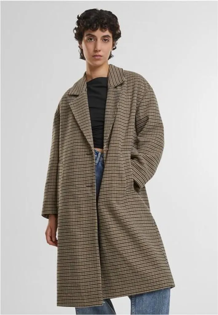 Manteau chaud oversize à carreaux contre le froid et le vent - XS
