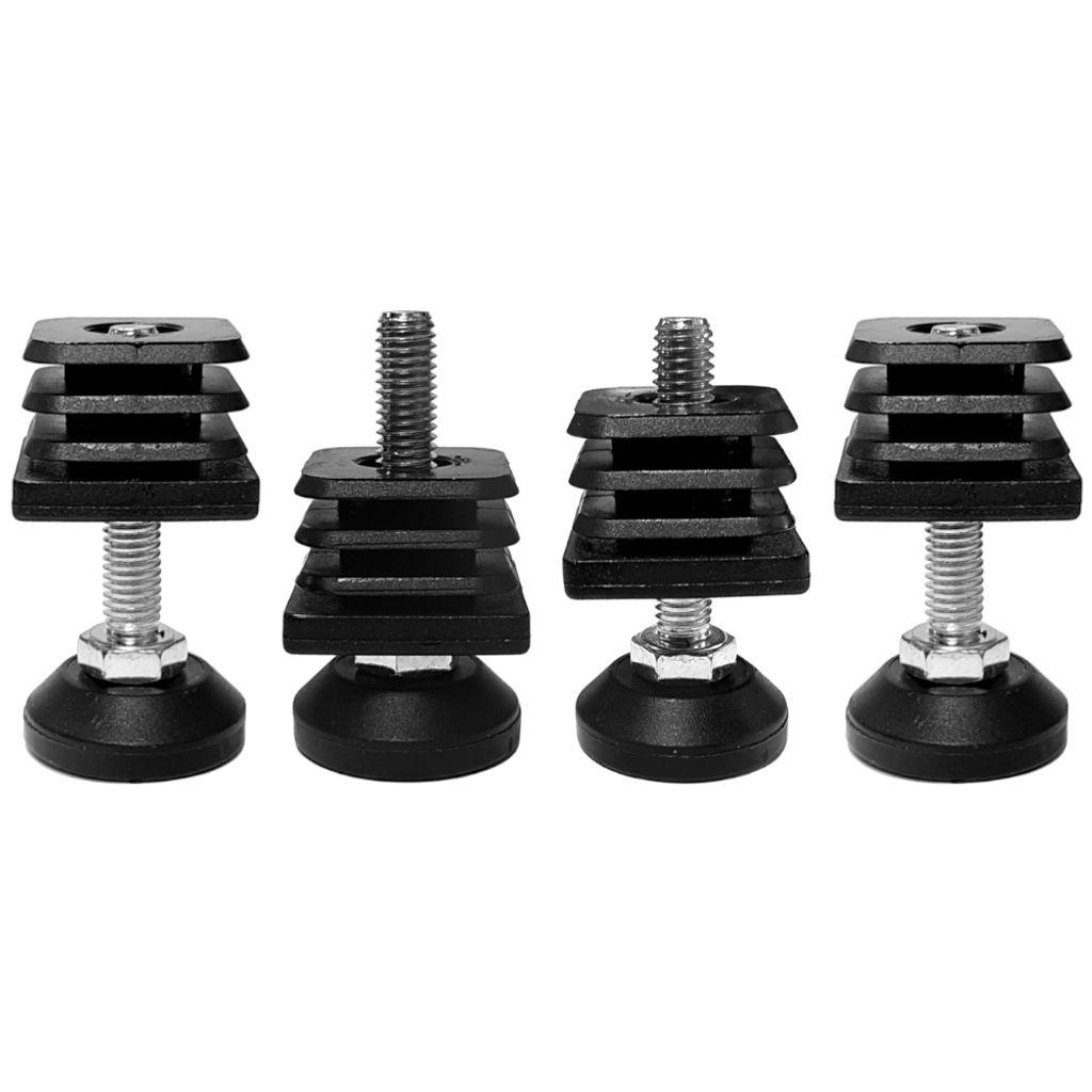 Gewindestopfen 25 x 25 x 1,5 mm M10 kurze Ausführung Quadrat Fußkappe Fußstopfen