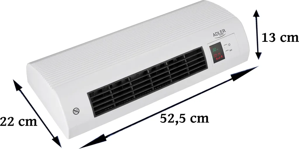 Termoventilatore Ceramico Adler AD 7714 2200W - Timer e LED Display - 16