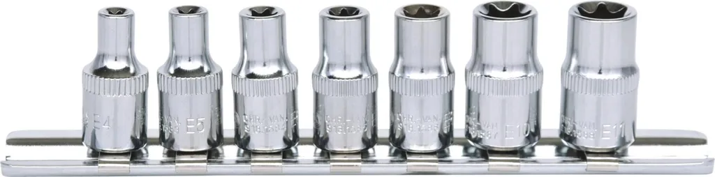 KS TOOLS 918.4355 Set Bussole Torx-E 1/4" CHROMEplus - 7 Pezzi - 3