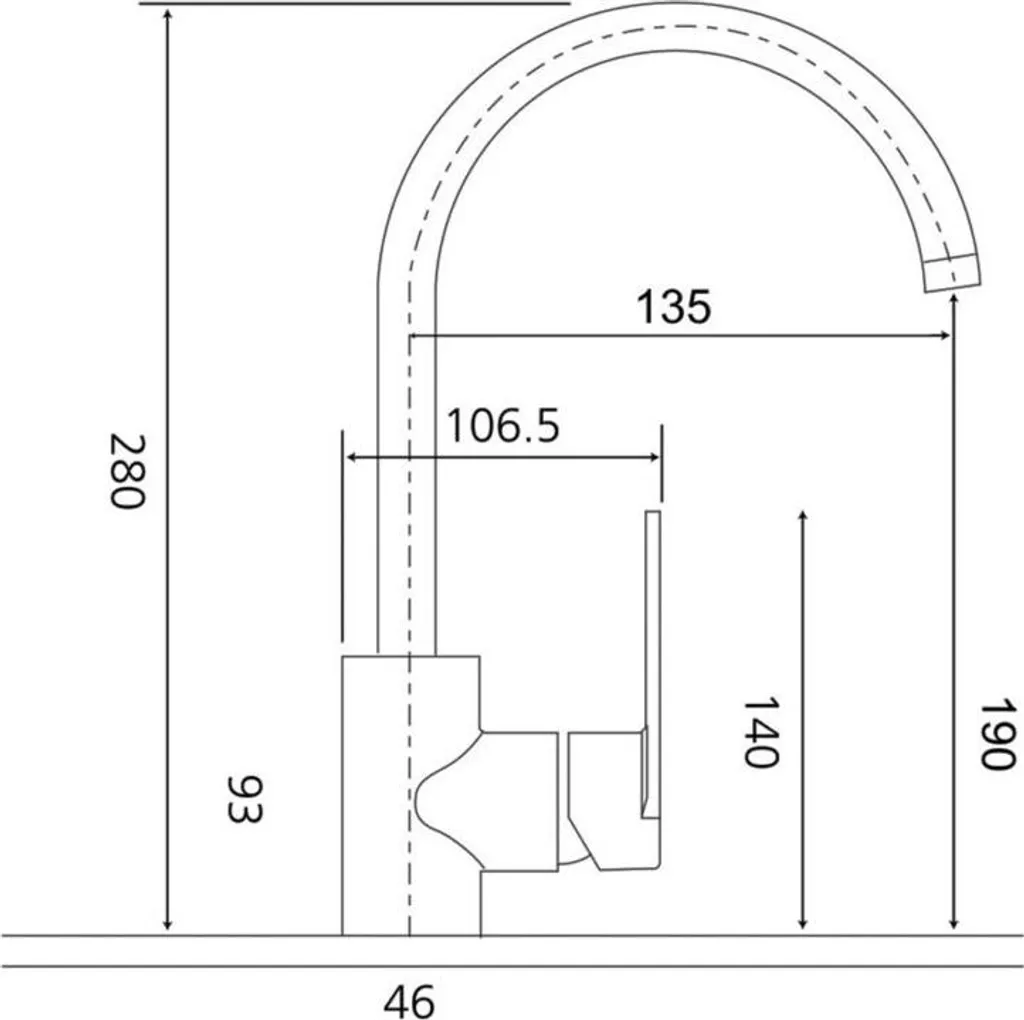 Mitigeur de lavabo chromé AQVABASIC III pour vasque de bain