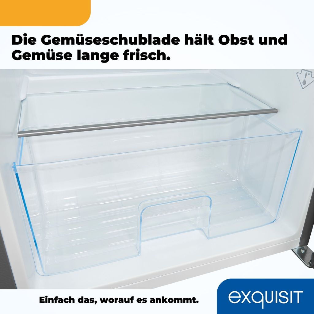 Exquisit Vollraumkühlschrank KS16-V-H-010E inoxlook | Produktbild 9