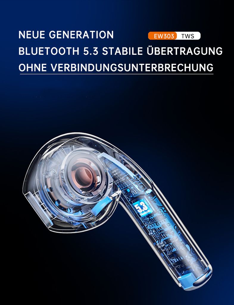 TWS Bluetooth 5.1 Earbuds Kopfhörer Kabellos Wireless Produktbild 6