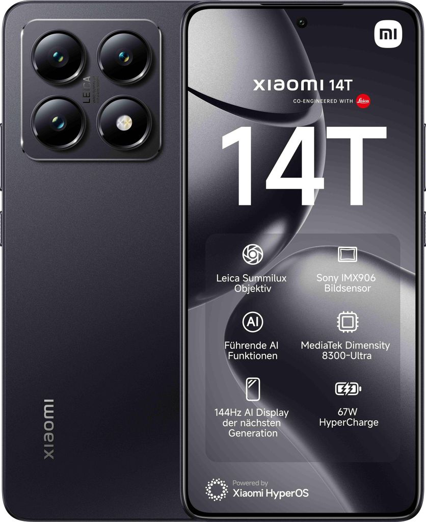 XIAOMI 14T DS 5G 12+256GB titan black Produktbild 