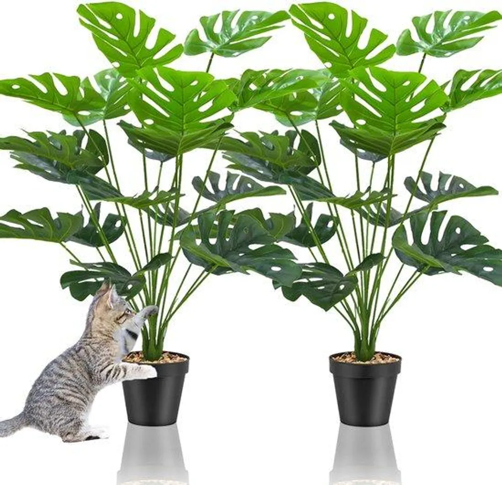 Plante Monstera artificielle réaliste : fini les feuilles jaunes chez vous