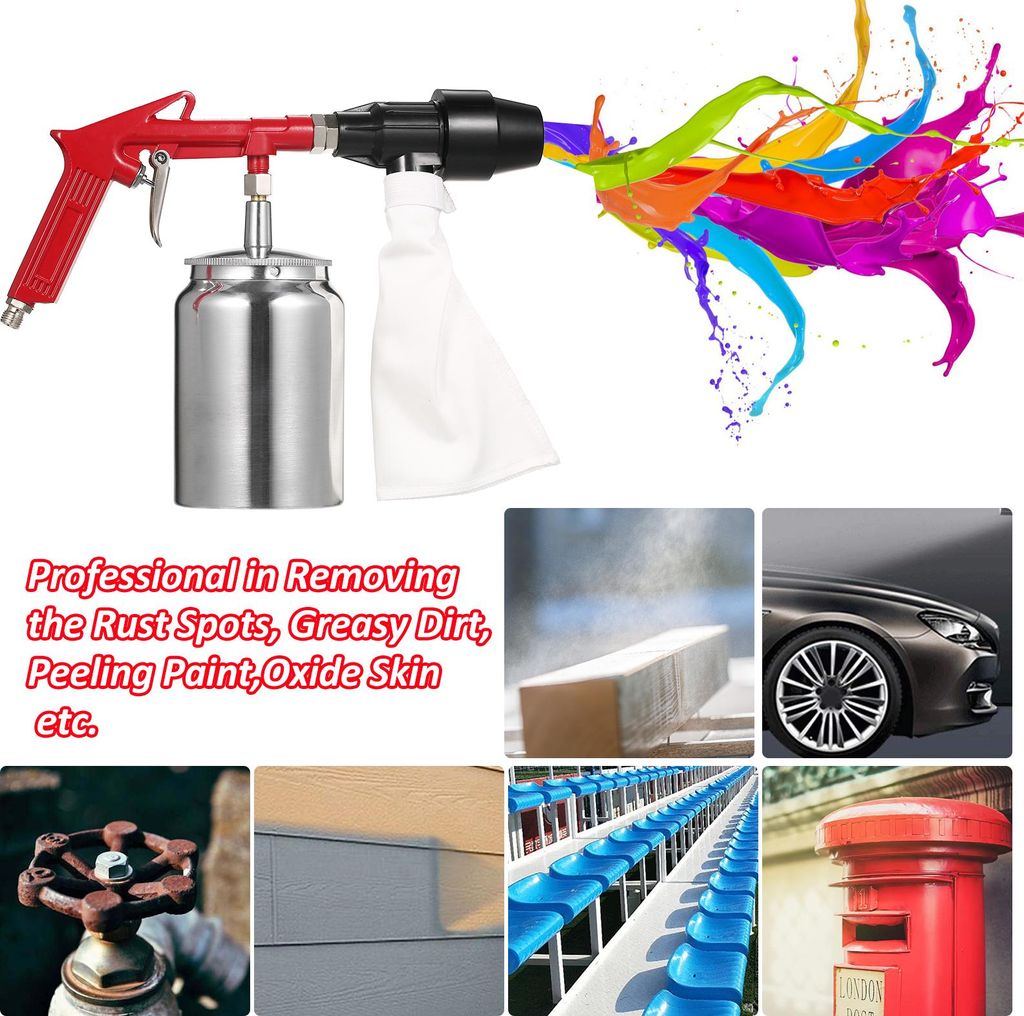 Sand Blaster Kit Abrasive Sand Blasting Shot Sandblaster mit Düse Rust Remove Abrasive Sand Blasting for Sandblast Cabinets