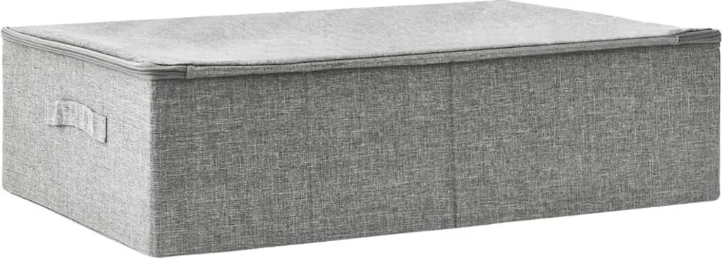 Boîte de rangement anti-poussière 70x40x18 cm Gris pour gagner de place
